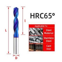 전동 핸드 가정용 드릴 세트 굴착 홀 텅스텐 카바이드 비트 티타늄 금속, 2.0mm+HRC65