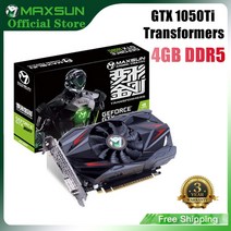 MAXSUN-그래픽 카드 GTX 1650 1050Ti 4G 128bit GDDR5 GPU DDR6 64Bit 비디오 게임 PC 컴퓨터 DP DVI 완전, 01 GTX1050Ti 4GB DDR5
