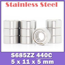 자전거베어링 S685ZZ 베어링 5x11x5mm 10 PCS ABEC-5 440C 롤러 스테인레스 스틸 S685Z S685 Z ZZ 볼