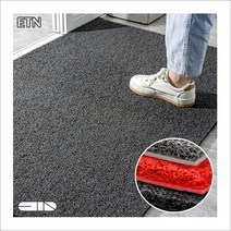 친환경 PVC 쿠션 수분차단 미끄럼방지 먼지&모래긁기 충격흡수 현관매트 발매트, 100x120cm, 그레이