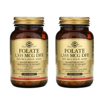 솔가 엽산 폴레이트 1333mcg DFE 엽산 800mcg 250정 타블렛 2개, 250개