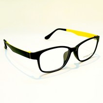 카카오안경 초경량 마리아로렌 울템 633 55size 빅사이즈 블랙 옐로우 얼굴형에맞는, 무광 블랙 / 다리안쪽 무광 옐로우