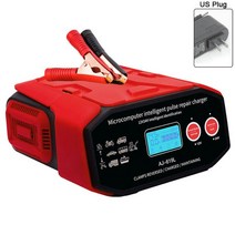 자동차 배터리 충전기 높은 전력 400W LED 디스플레이 빠른 12V-24V SUV 트럭 선박용 스마트 펄스, 01 US