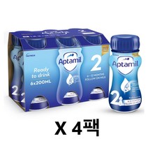 압타밀 액상분유 2단계 200ml 6개입 4팩