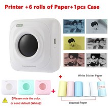 휴대용 포토 무선 프린터 pocket Thermal 블루투스 핸드헬드, 프린터 6 종이 케이스, 1-협력사