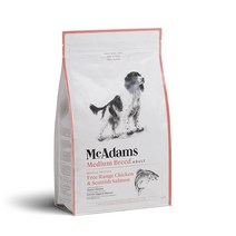 맥아담스 방목 홀치킨과 연어 중형견용 사료 5kg, 방목홀치킨_연어_중형견용_5kg