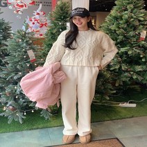 얀새 르아 포근기모 팬츠