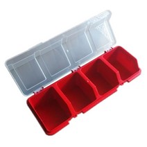 플라스틱 도구 보관 상자 커버 부품 포함 나사 도구 상자 케이스 구성 요소 정렬 홀더, 02 red color