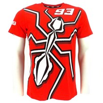 순면티셔츠 MOTOGP93 마퀴스 개미 싸이클복 모터복 면반팔티셔츠 2772609967, 레드