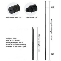 카메라짐벌Insta360 X3 /DJI 호환 액션 3 /gopro 호환 11 카메라 액세서리용 셀카봉 1-2m 아주 긴 탄소 섬, 02 193cm