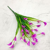 칼라 백합 꽃 꽃다발 조화 실내 야외 사무실 홈 정원 장식 인테리어, 05 Rose Red