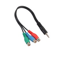 AUX선 옥스 스피커연결 1PC 어댑터 케이블 3.5mm AUX RCA 구성 요소 녹색 파란색 빨간색 YPbPr 고품질 Drop, 01 빨간