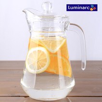 프랑스직수입 카페 유리물병 (1L/1.3L) 국민 카페물병 루미낙 업소용 홈 인테리어 물병 뱅쇼 샹그리아병 레몬물병 그립손잡이 유리물병, 1L 유리물병