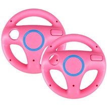 2개/대 레이싱 휠 게임 스티어링 Nintend Wii 원격 컨트롤러 마리오 카트, 한개옵션1, 03 2pc pink