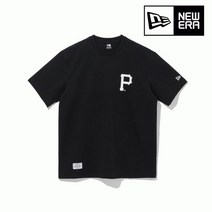 뉴에라 MLB 베이직 로고 피츠버그 로고 티셔츠 블랙 13546489
