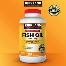 Kirkland Signature 커클랜드 시그니처 피쉬 오일 1000mg 400정 Kirkland Signature Fish Oil, 5개