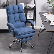 게이밍 bj 의자 책상 학생 피시방 사무용 pc방 사무실 컴퓨터, 나일론발, 회전식 승강 난간, 네이비 패브릭+스탠딩