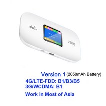 YLMOHO잠금 해제 4G 와이파이 라우터 미니 3G 4G Lte 무선/휴대용/포켓 와이파이 모바일 핫스팟 자동차 와이파이 라우터Sim Mifi 3000mAh, 01 Version 1