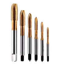 HSS 스틸 나사 탭 나선형 메트릭 스레드 M3 M4 M5 M6 M8 티타늄 코팅 핸드 수도꼭지 Hss 스트레이트 플루트, [03] M3x0.5