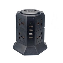 캠핑 여행용 멀티탭 콘센트 샤오미 전원 스트립 수직 전기 플러그 범용 콘센트 소켓 서지, 우리 플러그, 2층