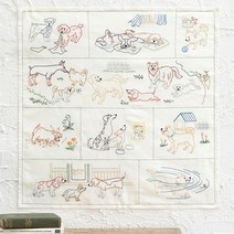 프랑스자수패키지 호비라호비레 강아지 친구들