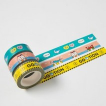 디자인아이비 꼬등어 마스킹테이프, 선택:caution(노랑)