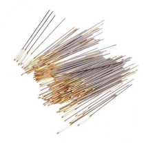 GHSHOP 4x100 조각 큰 눈 양모 바늘 DIY 원사 자수 바느질 Darning 공예품 26 #, 슬리버 골드, 철