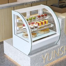 디저트 냉장고 카페 쇼케이스 냉장 진열대 선반 조각케이크, A.700mm 아크 리어 도어 화이트