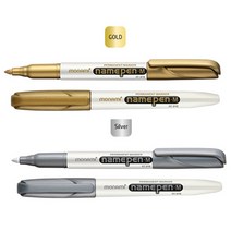 네임펜M금색/은색/화이트 1타(12개)(유성펜 1.7mm ), (모나미)네임펜M 금색1타(12개)유성펜