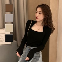 여성 골지 니트 소재 볼레로 세트 느낌 긴팔 티셔츠 남성 민소매 형광티셔츠 후드티 긴팔티셔츠 맨투맨