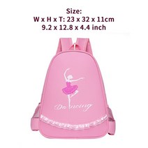 발레가방 발레 댄스 더플 백 키즈 여자 발가락 신발 수 놓은 Drawstring 접는 가방 지퍼 클로저 더블 데크