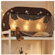 1인용 원터치 모기장 싱글 2층 침대 암막 벙커 기숙사 텐트 Opl, 01 딸기파인애플90cm x 190cm x 100cm