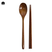 홈데코 옻칠 나무 수저 세트, 옻칠 심플형