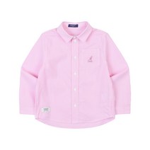 캉골키즈 셔츠 스트라이프 원 포켓 핑크 PA 0001
