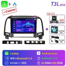 현대 싼타페 산타페 Srnubi 안드로이드 자동차 오디오 라디오 2006-2012 2din GPS 와이파이 멀티미디어 dvd 스테레오 내비게이션 네비게이션 매립 매립형 모니터, t3l 플러스-팬-카메라