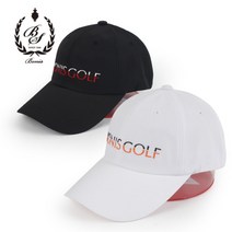 [보니스골프] TSM1206 보니스 자수로고 포인트 골프캡, FR, 흰색