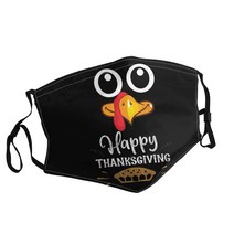 Happy Thanksgiving Pie Turkey Face Costume Party 성인용 인쇄 마스크 일본 만화 영화 방진 빨 조절 가능