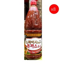 [더착한푸드]미담채 스파이시 돈까스소스 2Kg 8개 식자재마트 대용량 업소용 돈까스소스 돈까스양념 액상소스 통조림