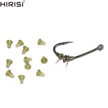 Hirisi 100pcs 고무 낚시 장비 물고기 후크 스토퍼 터미널 태클 액세서리, 하얀