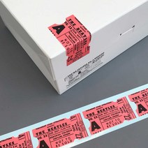 [소행섬] 티켓 핑크 롤스티커, 1팩
