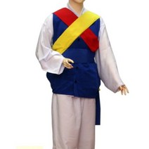 풍물놀이 복 1세트 사물놀이 의상 삼색띠 포함, 대