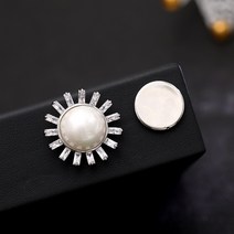 귀여운 일본 마그네틱 버클 원활한 자석 브로치 안티 조명 버클 여성 배지 작은 신선한 셔츠 칼라 꽃 액세서리