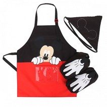 미키캐릭터 어린이집 준비물 두건 앞치마 세트 x대 토시 쿠키만들기 예쁜