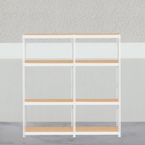 철제진열대 대형 수납선반 1700 x 300 x 1800 4단, A형 900+800, 블랙