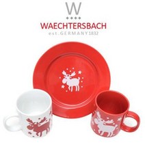 머그컵 샐러드 원형접시 크리스마스 머그세트, 머그컵2P+셀러드 접시