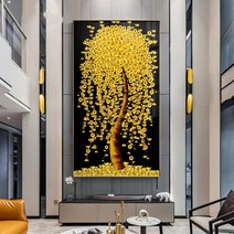 심스타 실십자수 도안 세트 황금 돈들어오는 나무 고급 큰사이즈 거실 프랑스 자수, 일반실 48x80 3가닥 자수
