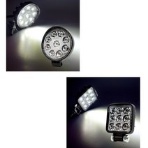 대성부품 LED 미니 라이트 862M 901M 12V 24V 27W 9발 써치등 작업등 원형 사각 저가형 화물차 대형트럭 오토바이 선박 농기계 중장비 보조등 후미등 후진등 오프로드 RV