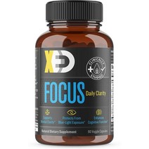 루테인 눈에좋은 눈영양제 XEED 초점 매일 선명도 Nootropic 두 농도 메모리 메모페놀과 루테맥스 60 채식 모자, 단일수량, 단일개당 용량/중량/정