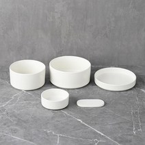 cocooning 신혼부부 혼밥 밥그릇 국그릇 1인 그릇 세트, 공기1p+대접1p+수저받침1p+소스볼1p+찬기(중)1p, 화이트