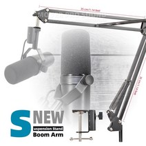 마이크 스탠드 데스크탑 서스펜션 가위 붐 arm for shure sm7b sm 7b